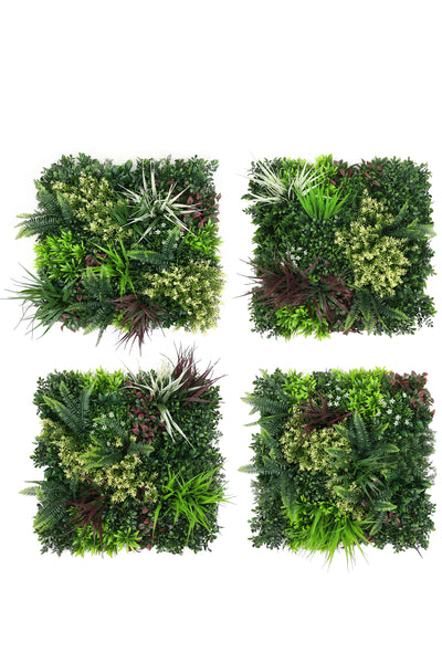 Multicolor Mix Lush Leaves Vertical Garden Wall Tile (Pack of 1)