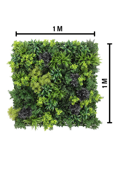 Purple Leaves With Lush Green Vertical Green Garden wall tile (Pack of 1)