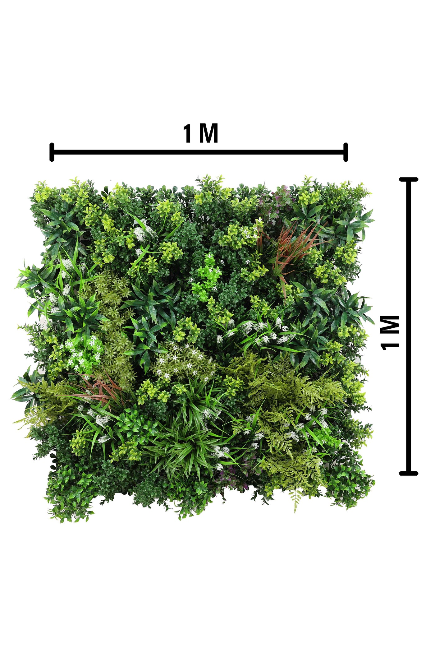 Multicolor Shaded Artificial Vertical Green Garden Wall Tile (Pack of 1)