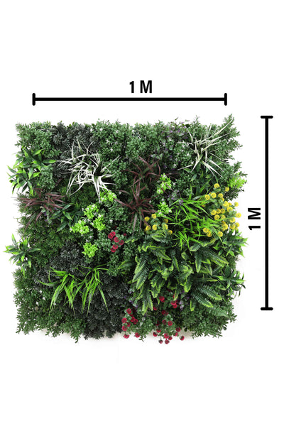 Multicolor Mix Lush Leaves Vertical Garden Wall Tile (Pack of 1)
