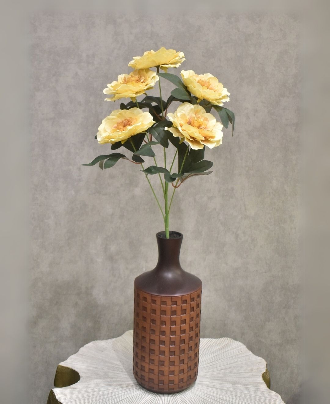 Celestia Garden Faux Peony Stem - Pack Of 3