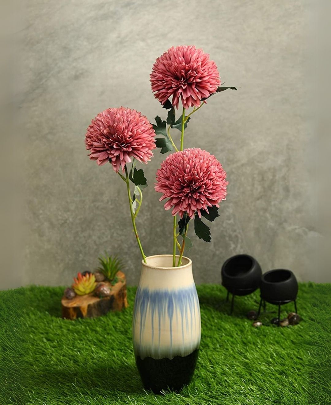 Petalpop Ballmum Faux Stem Short - Set Of 6