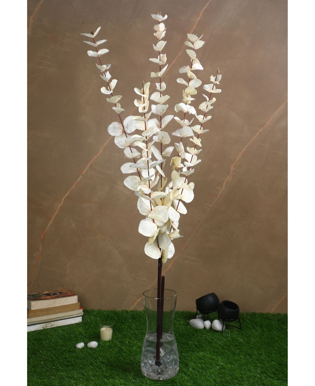 Velvileaf Premium Velvet Eucalyptus Faux Stick - Set Of 2