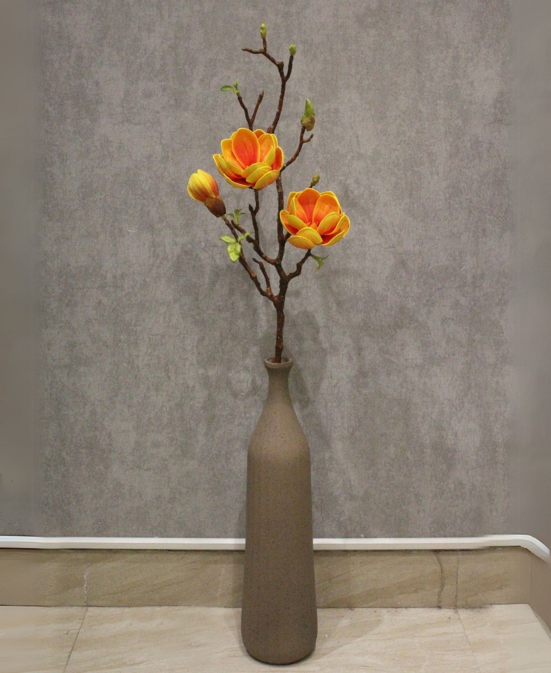 Timeless Magnolia Artificial Bloom For Home & Office (Pack Of 2)
