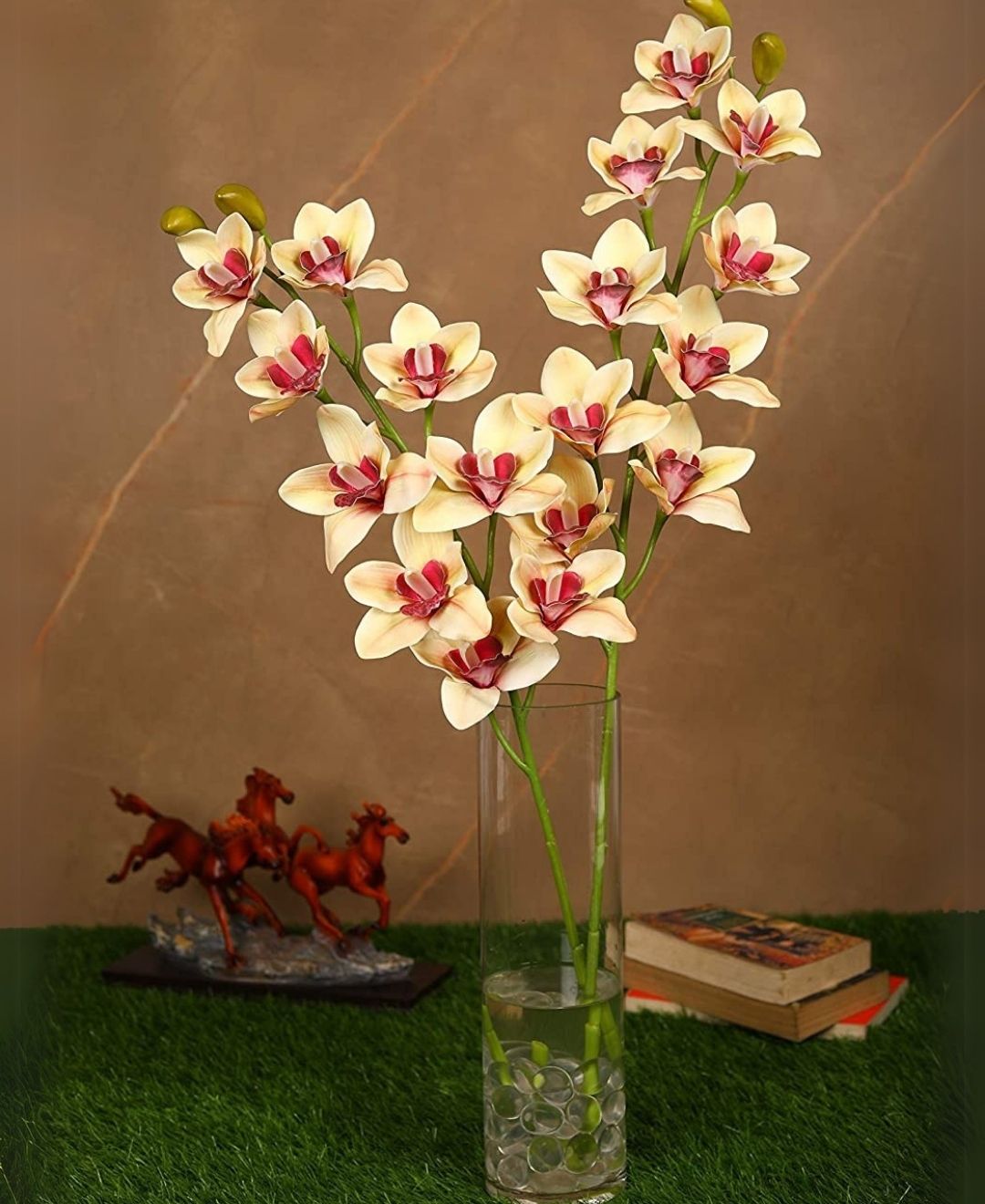 Orchid Grace Artificial Cymbidium Orchid Stem (Pack Of 4)