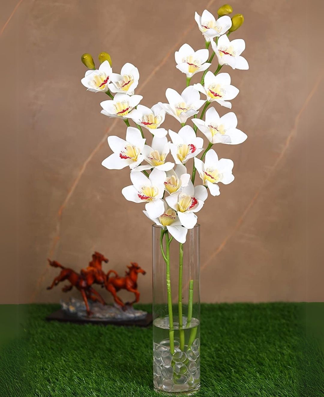Orchid Grace Artificial Cymbidium Orchid Stem (Pack Of 4)