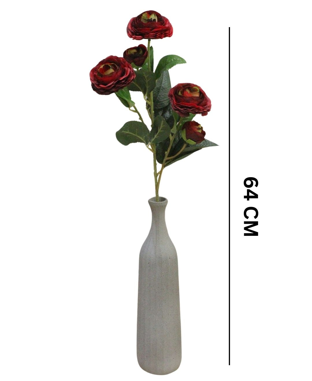 Rosabella Ranunculus Premium Artificial Flower Stick(Pack Of 3)