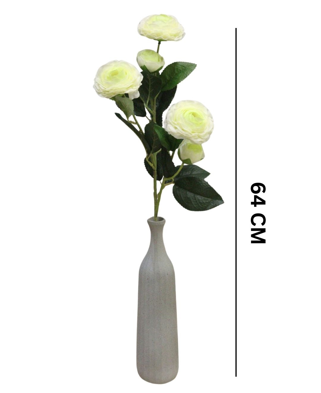 Rosabella Ranunculus Premium Artificial Flower Stick(Pack Of 3)