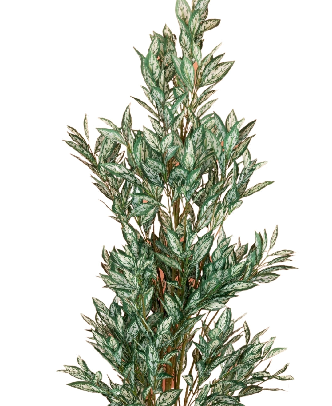 Pollination Premium White Silk King Artificial Plant Without Pot (White)