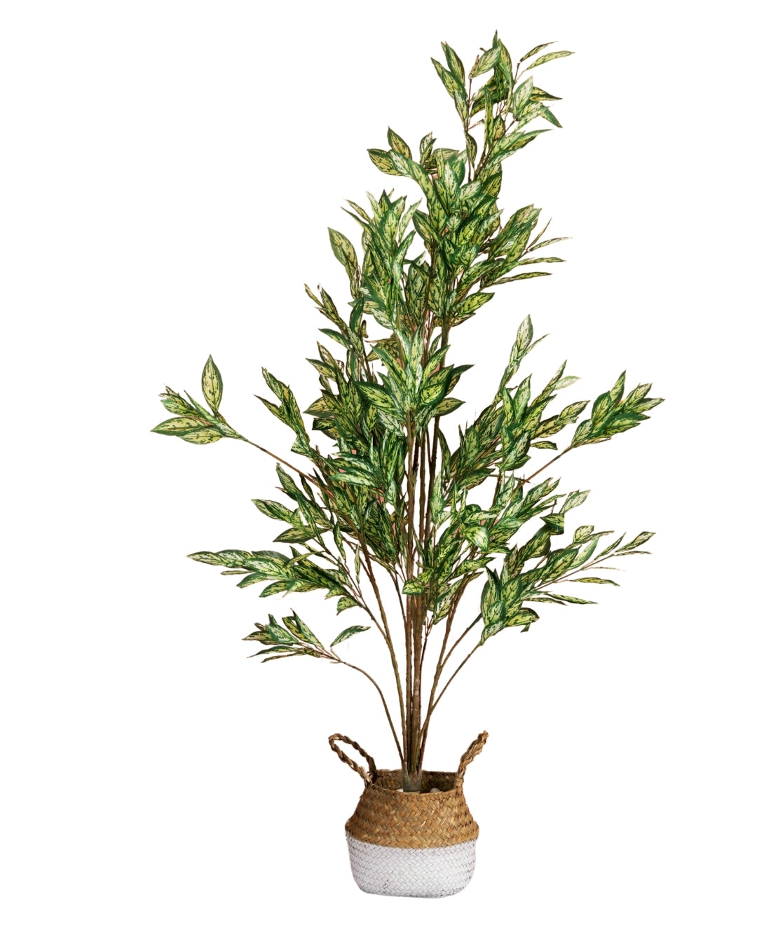 Pollination Premium White Silk King Artificial Plant Without Pot (Yellow)
