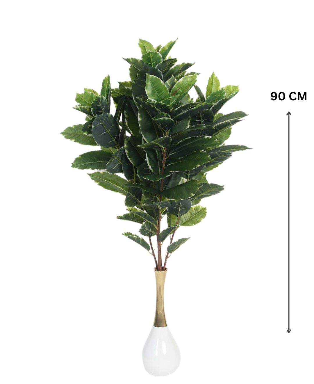 Pollination Tropical Artificial Green Plant With Medium Leaves Without Pot (Petite)