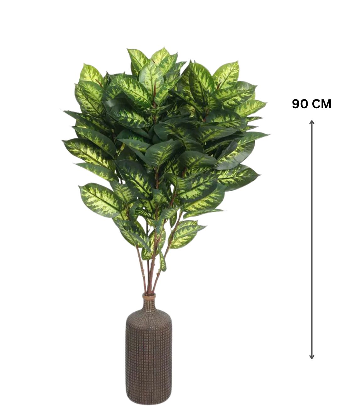 Pollination Tropical Artificial Green Plant With Medium Leaves Without Pot (Petite)