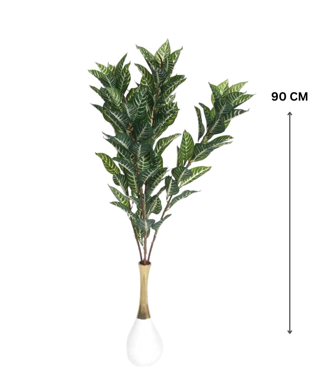 Pollination Tropical Artificial Green Plant With Medium Leaves Without Pot (Petite)