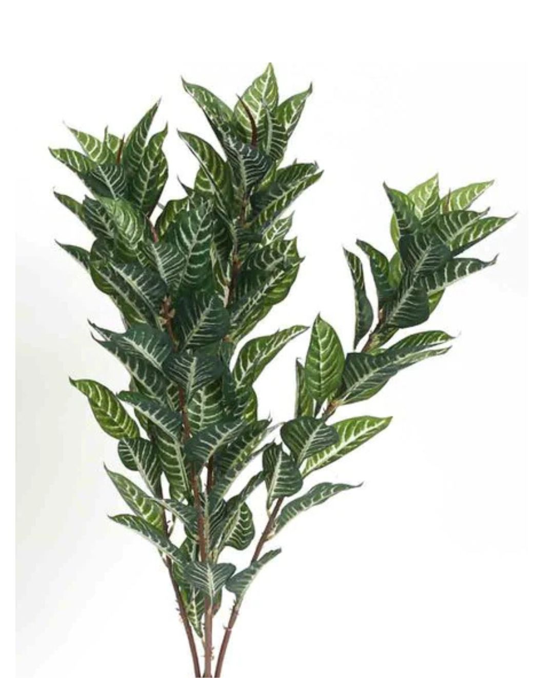 Pollination Tropical Artificial Green Plant With Medium Leaves Without Pot (Petite)