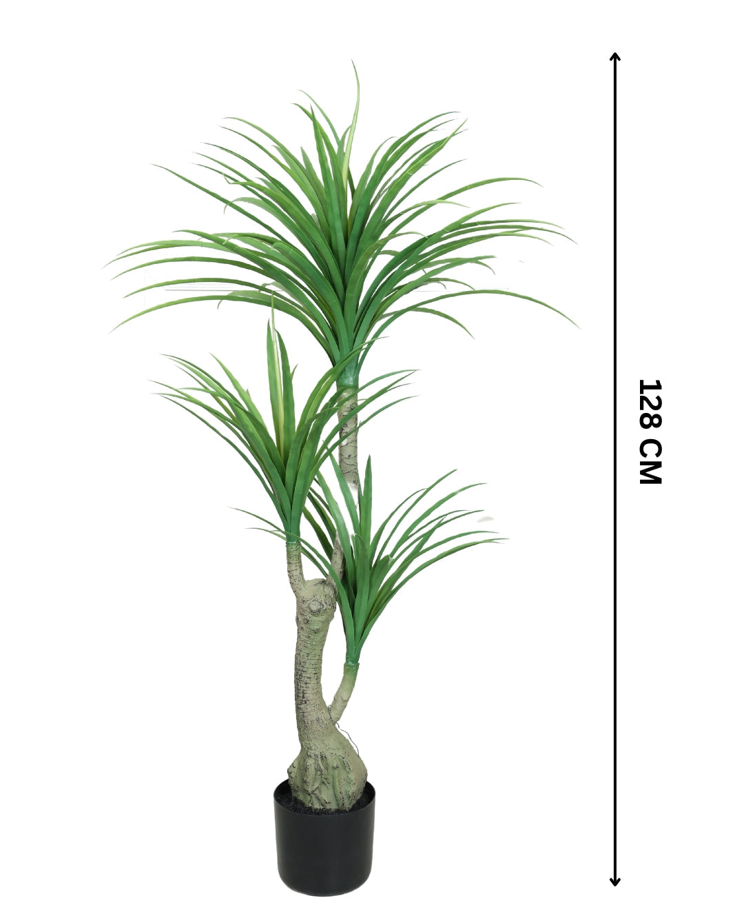 Modern Minimalist Green Artificial Dracaena Plant With Pot (Small)