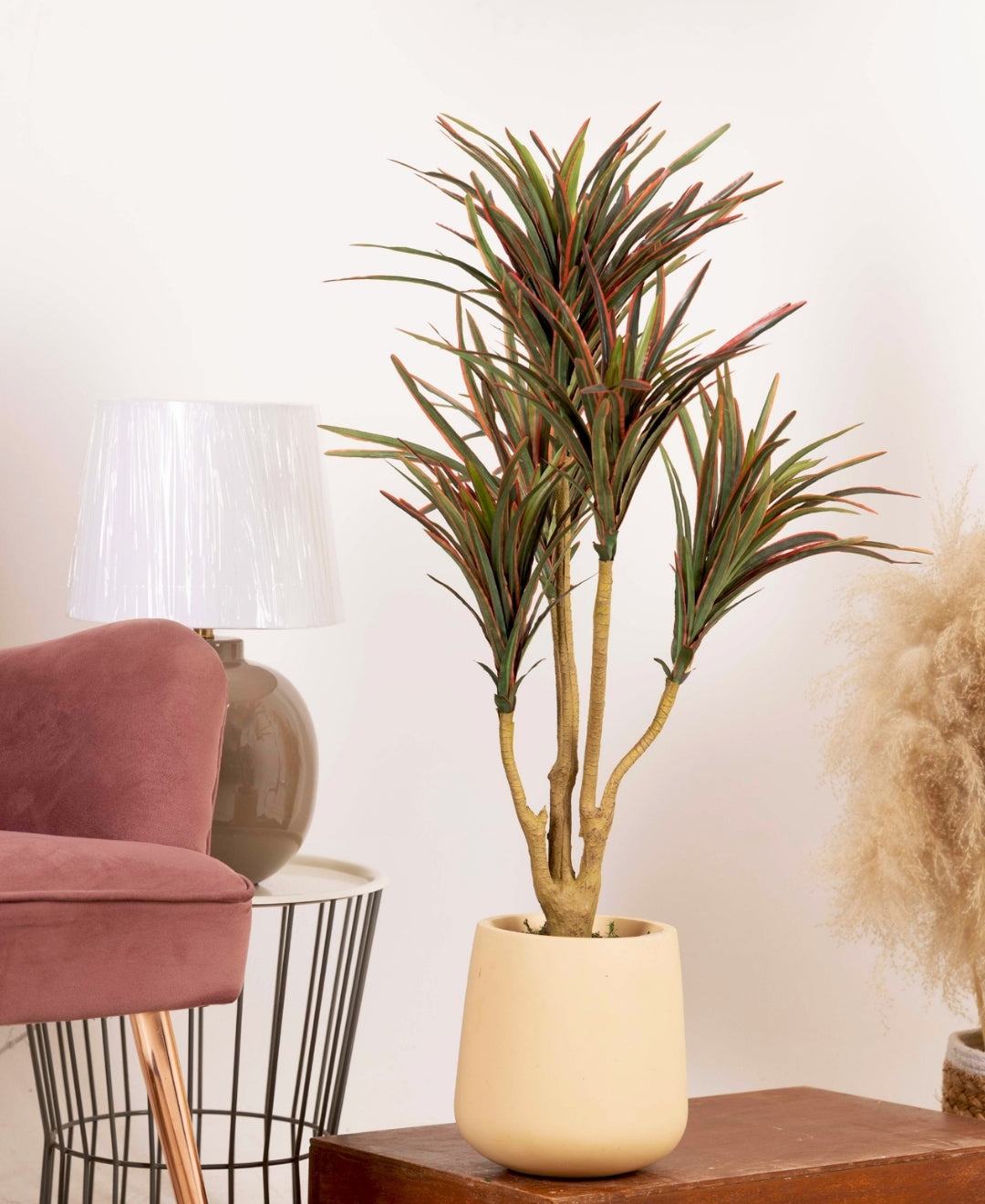 Sleek Artificial Yucca Tabletop Plant Without Pot