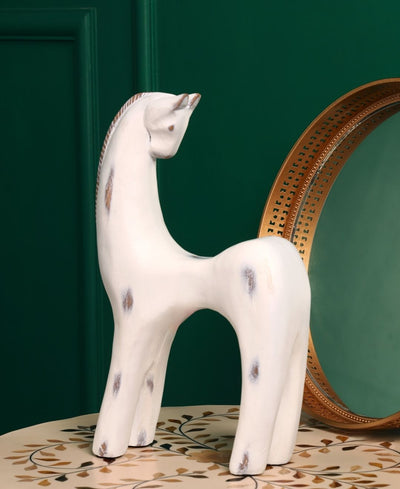 Backward-Gazing Horse Resin Artifact