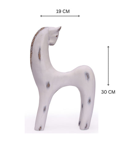 Backward-Gazing Horse Resin Artifact