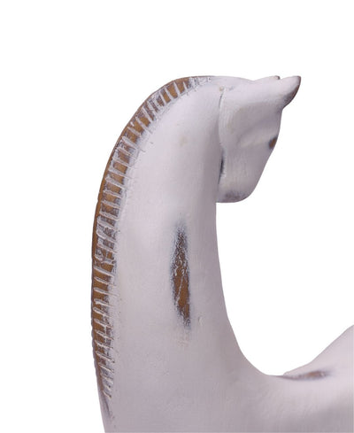 Backward-Gazing Horse Resin Artifact