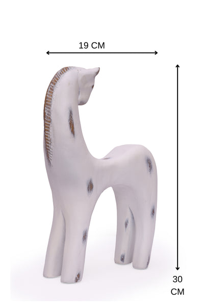 Resin modern style horse statue for your home or office decor-White