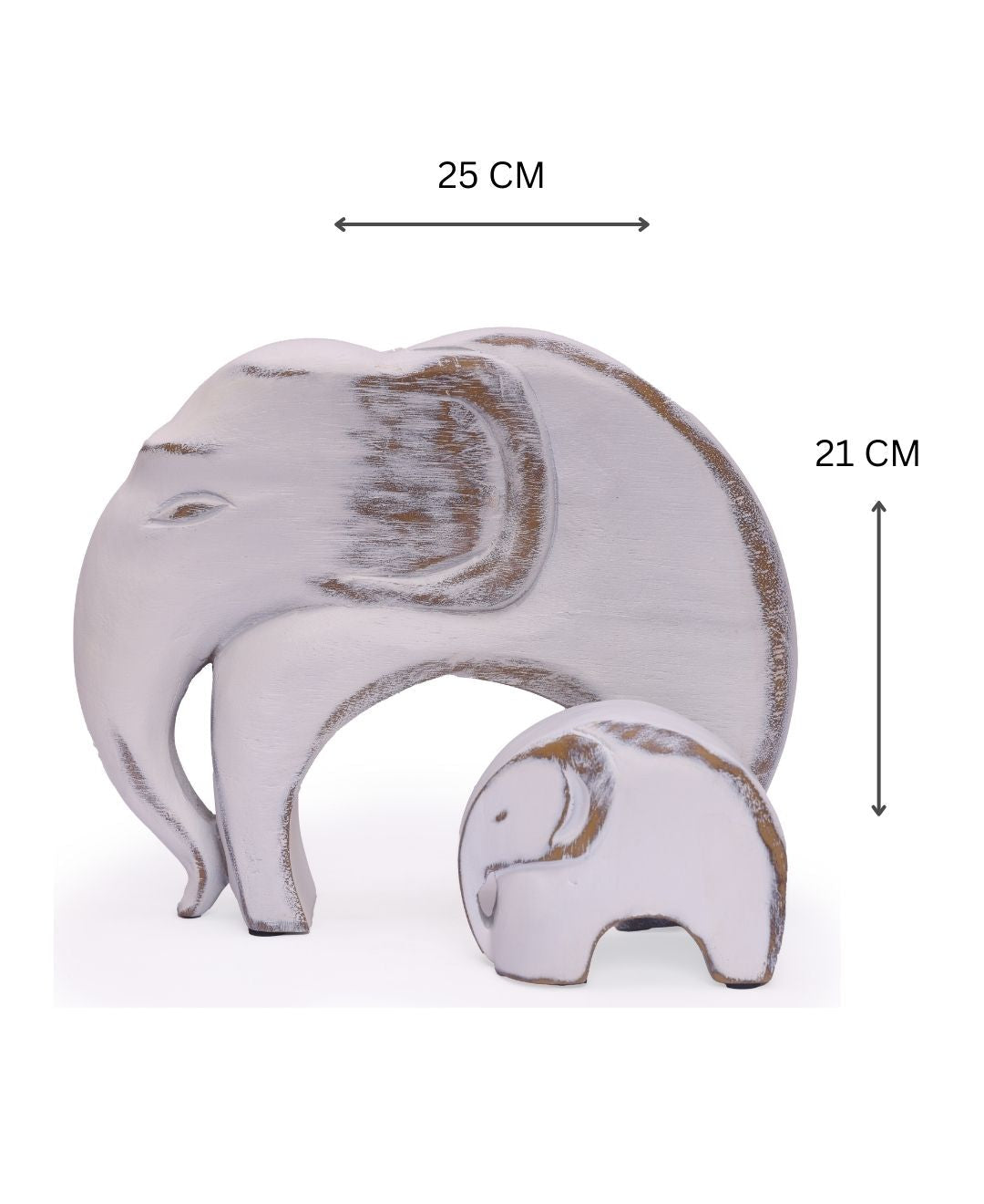 Mother And Baby Elephant Showpiece Set