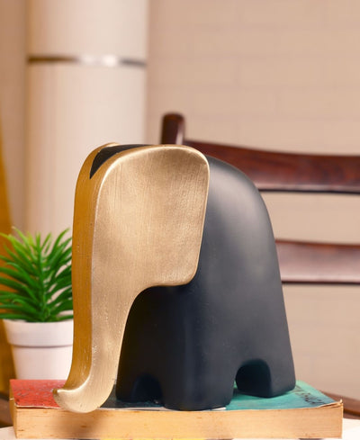 Gold-Faced Elephant Resin Artefact