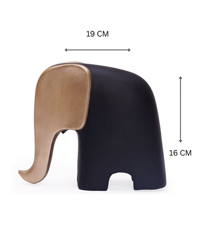 Gold-Faced Elephant Resin Artefact