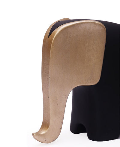 Gold-Faced Elephant Resin Artefact