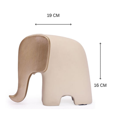 Gold-Faced Elephant Resin Artefact