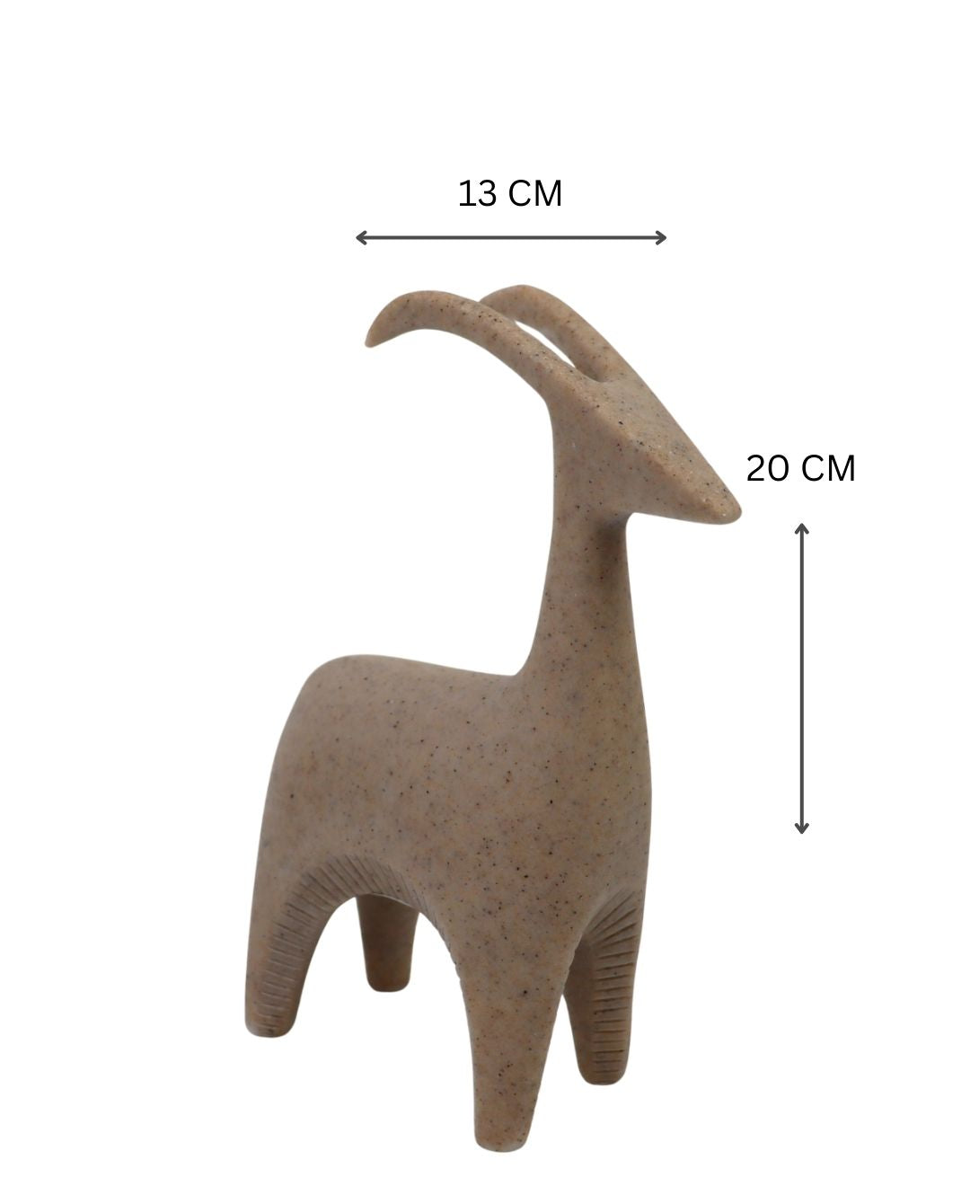 Stone-Finish Sheep Resin Sculpture