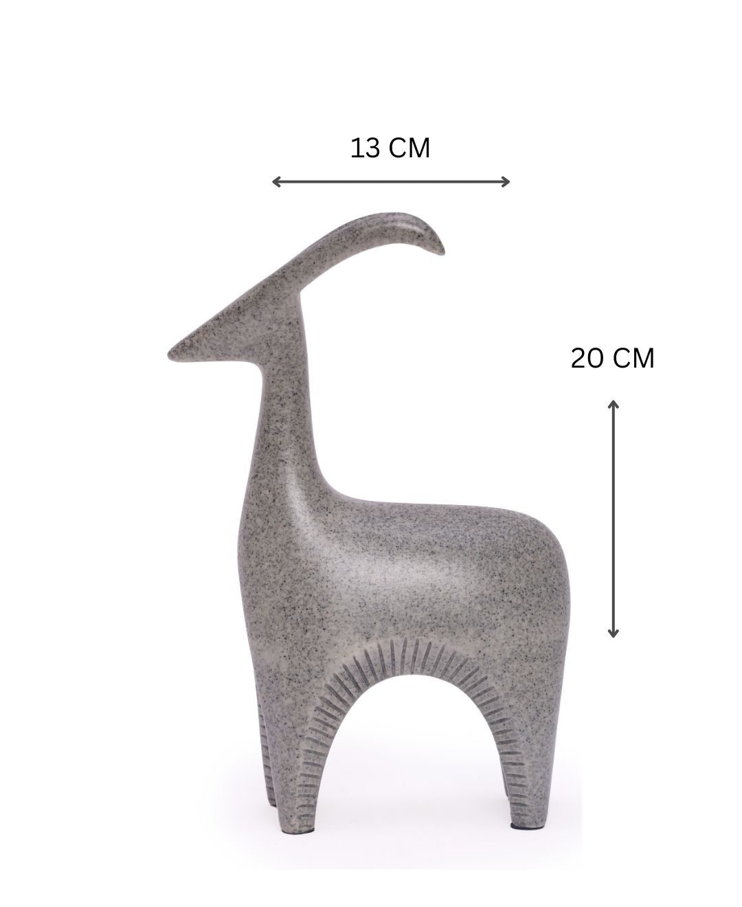 Stone-Finish Sheep Resin Sculpture