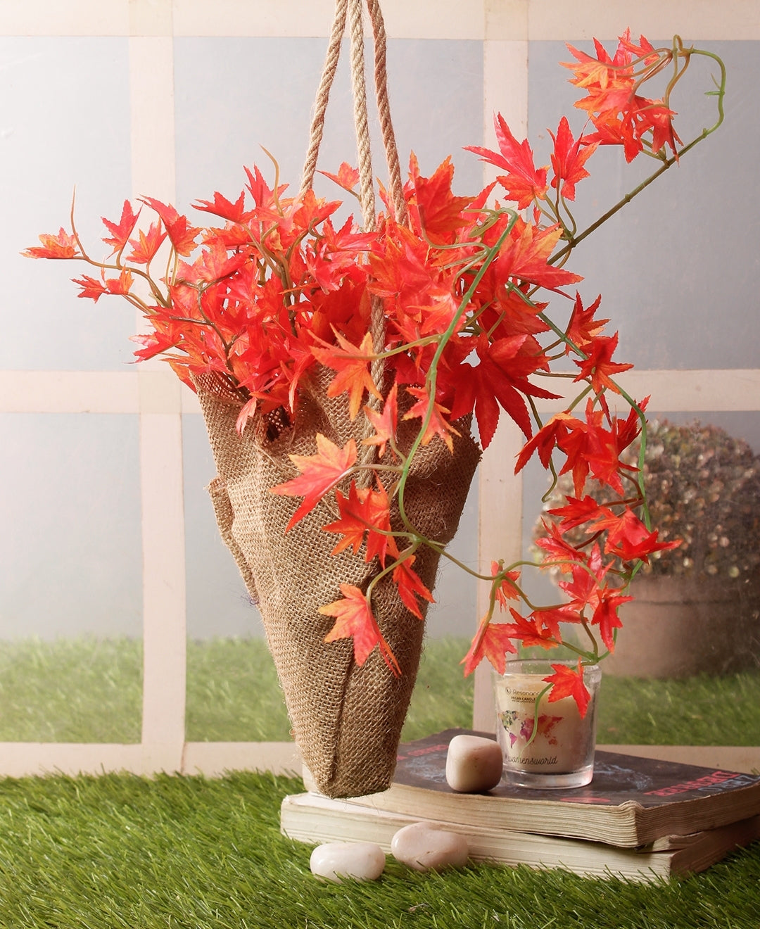 Hanging Maple Creeper In Jute Bag Elegance That Elevates Your Space