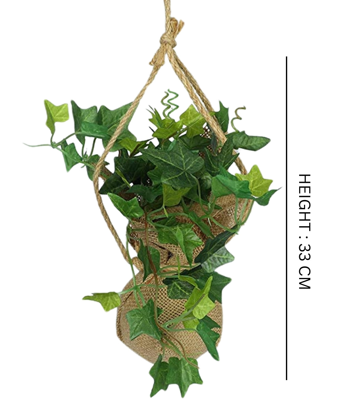 Hanging Ivy Creeper In Jute Bag Elegance That Elevates Your Space
