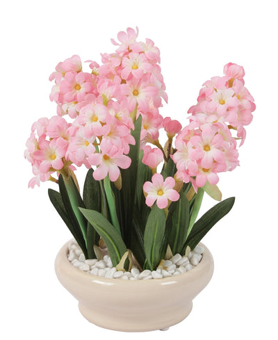Tranquil Charm Vibrant Artificial Bonsai In Ceramic Vase
