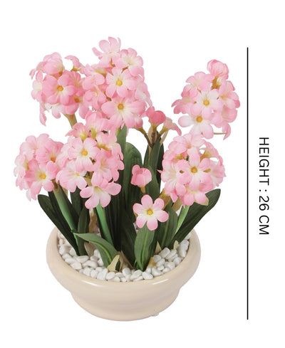 Tranquil Charm Vibrant Artificial Bonsai In Ceramic Vase