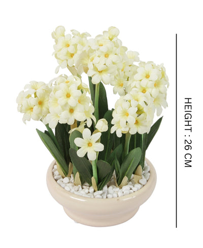 Tranquil Charm Vibrant Artificial Bonsai In Ceramic Vase