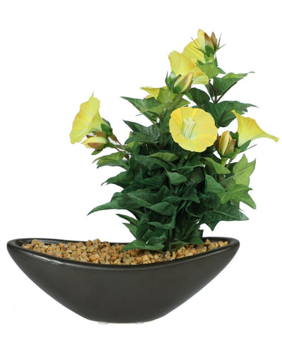 Everlasting Elegance Artificial Morning Glory Bonsai In Ceramic Vase