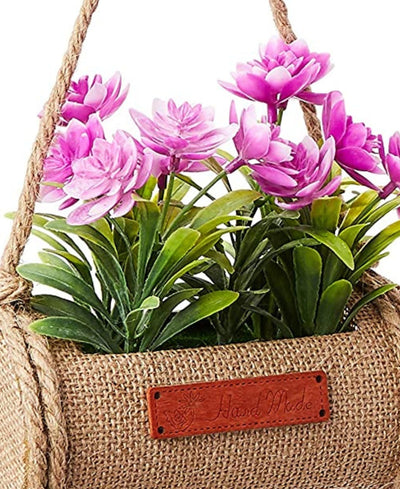 Bellblossom Hanging Bonsai In Jute Duffle With Bells