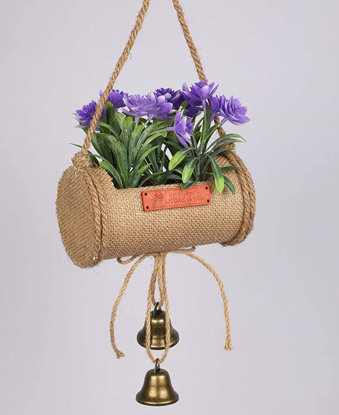 Bellblossom Hanging Bonsai In Jute Duffle With Bells