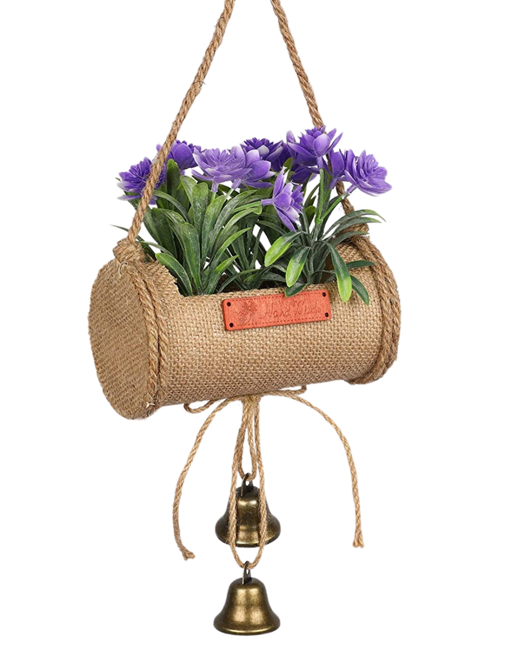 Bellblossom Hanging Bonsai In Jute Duffle With Bells