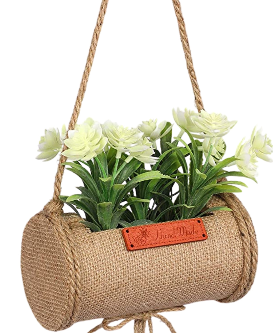 Bellblossom Hanging Bonsai In Jute Duffle With Bells