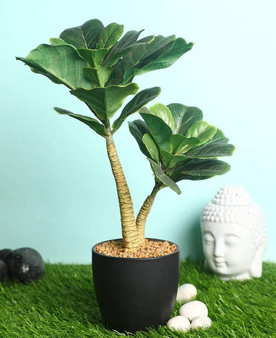 Tranquil Bloom: Artificial Bonsai In Ceramic Vase