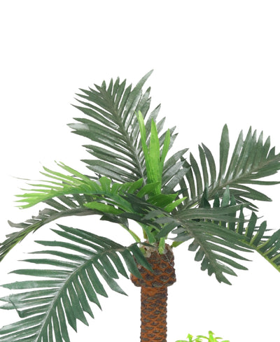 Cococalm: Artificial Palm Bonsai Plant With Brown Ceramic Pot