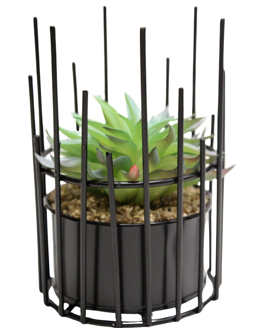 Artificial Succulent Bonsai In Metal Pot A Modern Touch Of Nature
