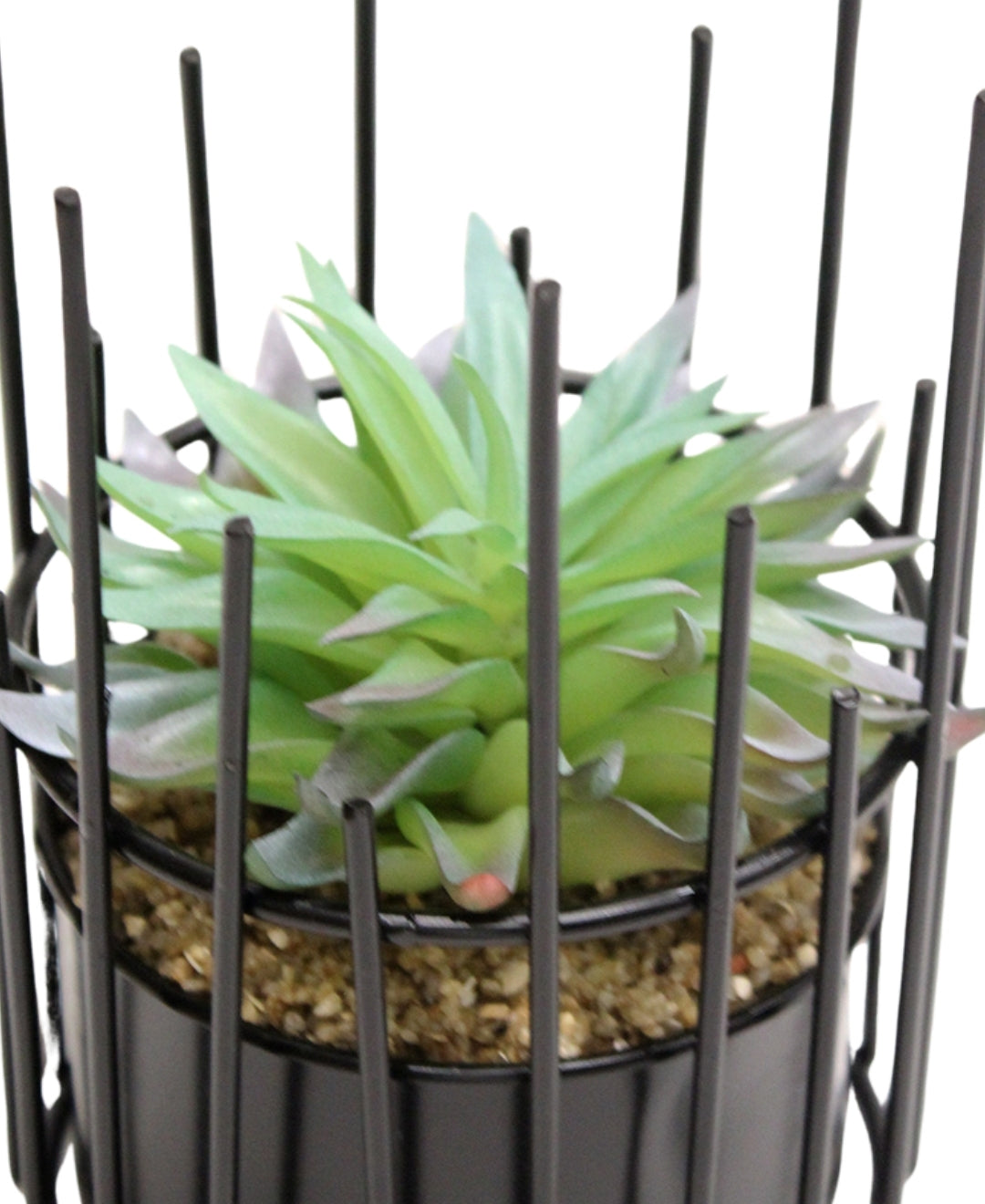 Artificial Succulent Bonsai In Metal Pot A Modern Touch Of Nature