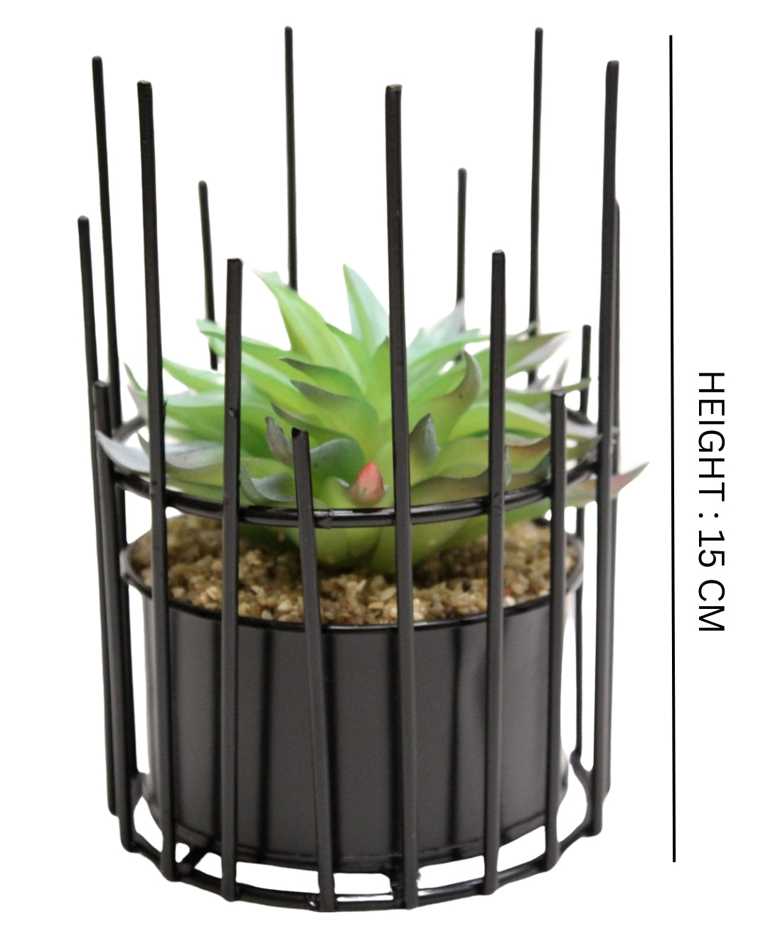 Artificial Succulent Bonsai In Metal Pot A Modern Touch Of Nature