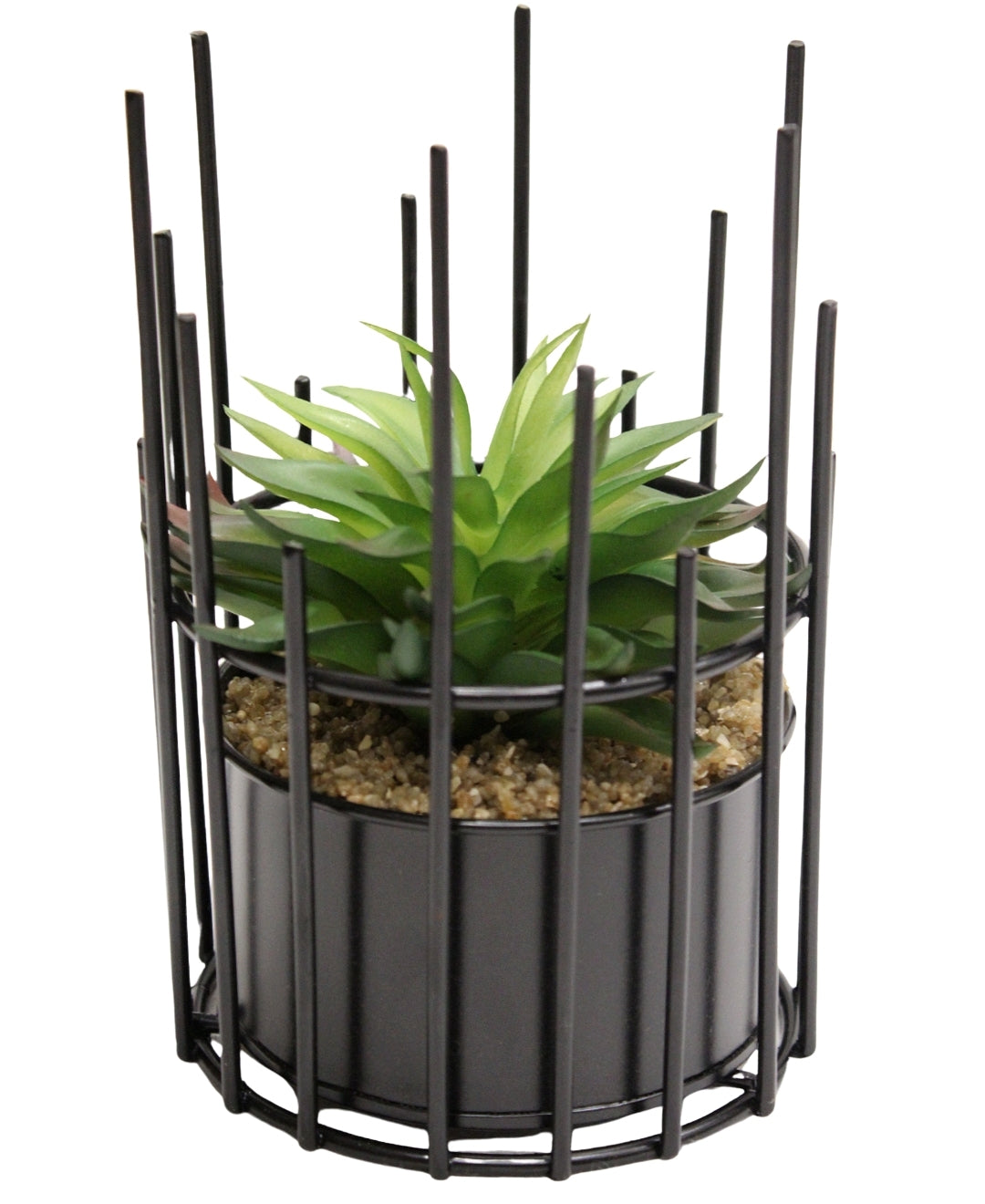 Artificial Succulent Bonsai In Metal Pot A Modern Touch Of Nature