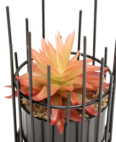 Artificial Succulent Bonsai In Metal Pot A Modern Touch Of Nature