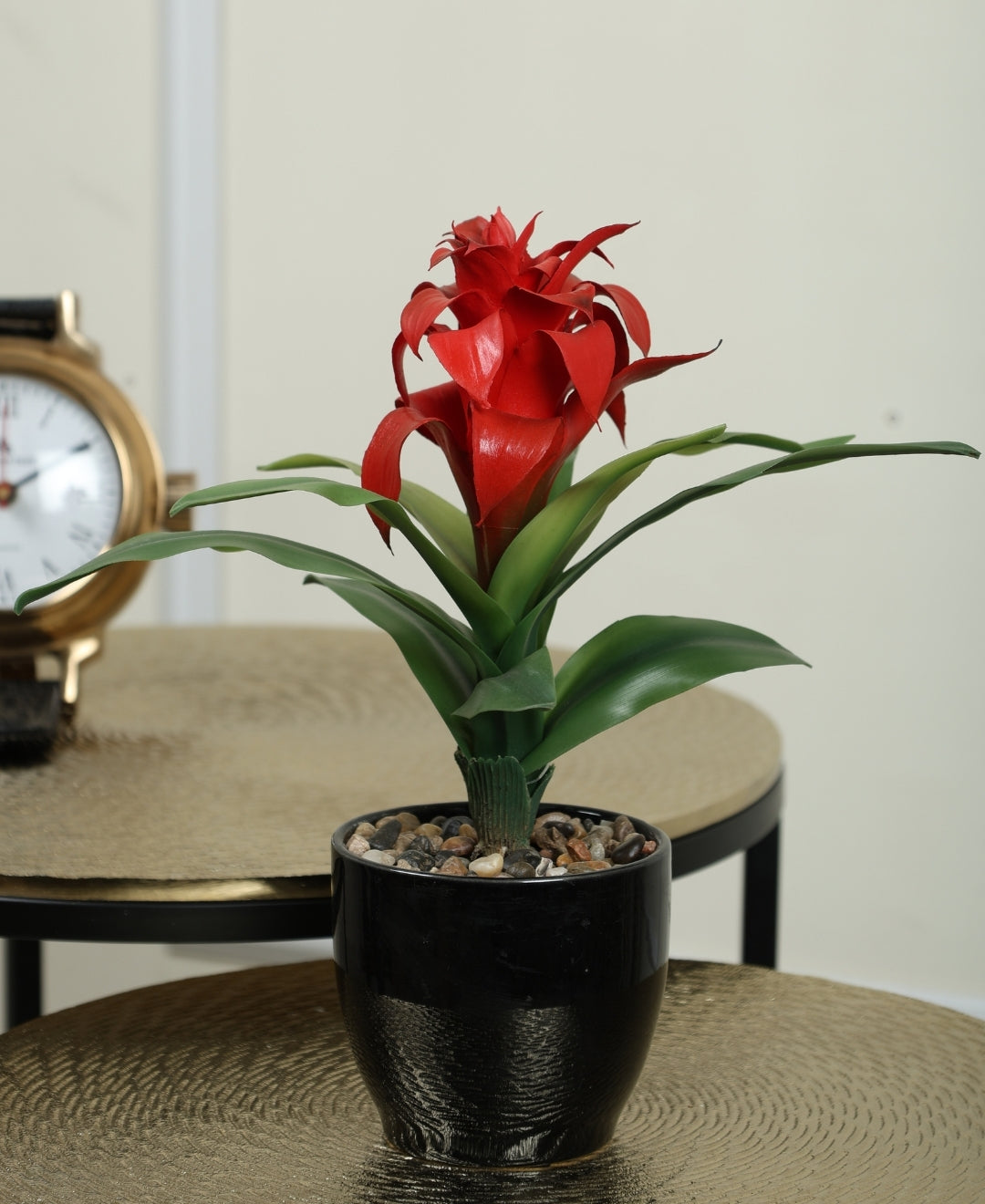 Medium Artificial Flowering Bonsai In Black Pot- A Touch Of Elegance And Color