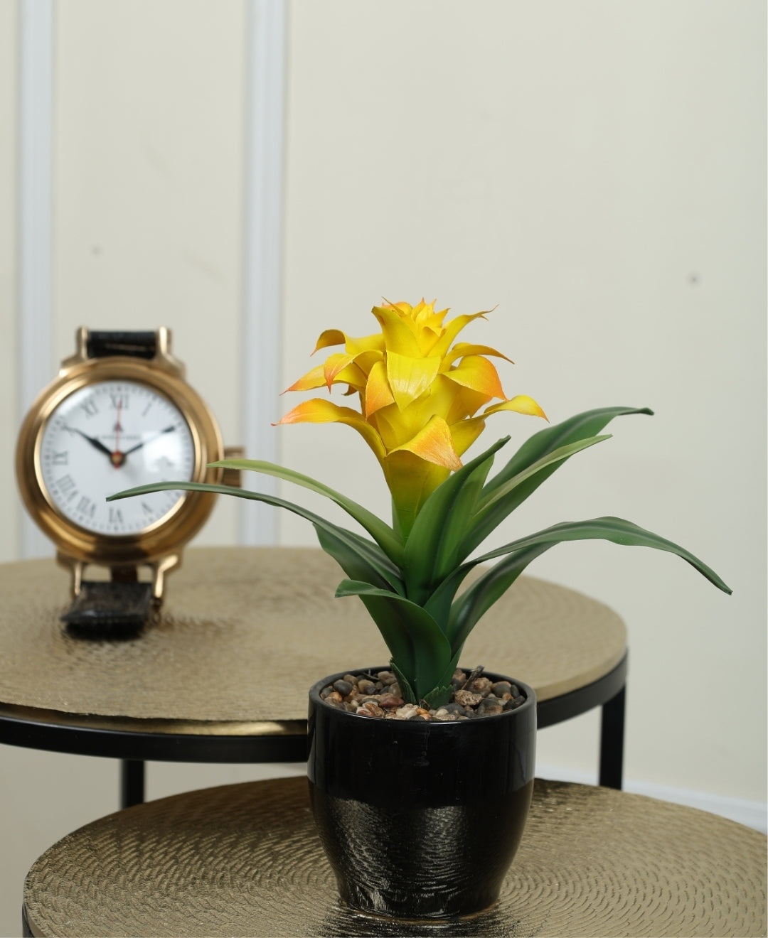 Medium Artificial Flowering Bonsai In Black Pot- A Touch Of Elegance And Color